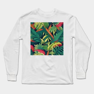 Tropical leaves Long Sleeve T-Shirt